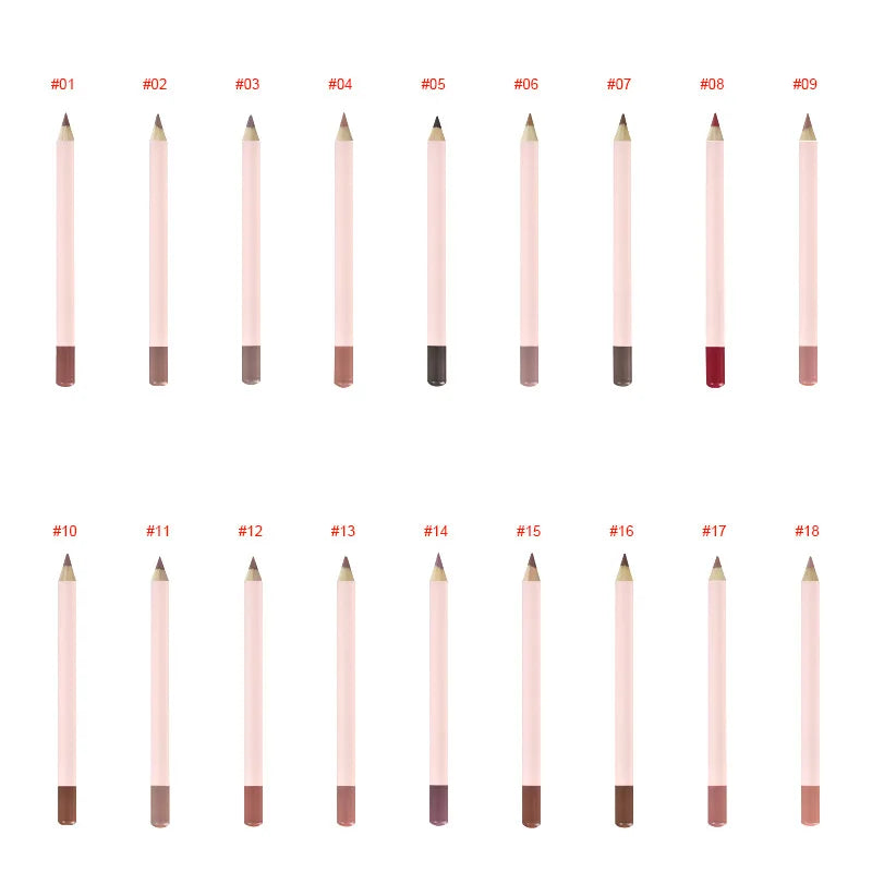 Rosa Lipliner-Bleistift Private Label Matte Natürliches wasserdichtes Lipliner-Pigment Individuelles Logo Make-up Großhandelsartikel zum Weiterverkauf