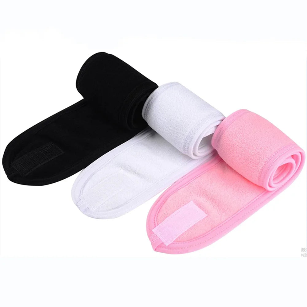 1pc Adjustable Head Band Hairband with 1 Mask Brush Yoga Spa Bath Shower Makeup Wash Face Cosmetic Headband Make Up Accessories