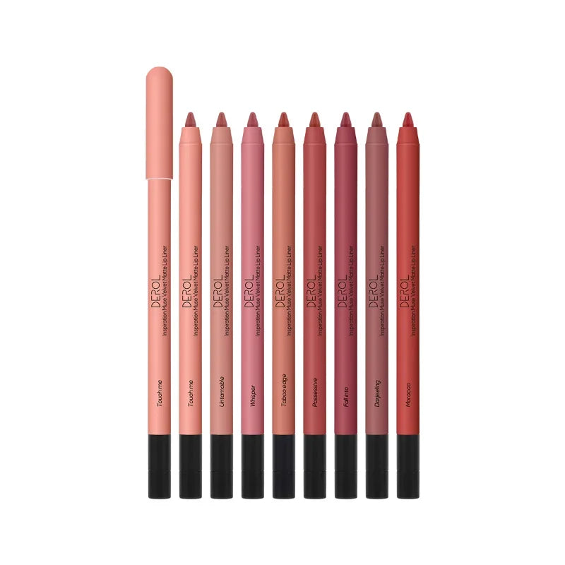 Wasserfester Lipliner-Stift, sexy rot, matt, Konturtönung, Lipliner, langanhaltend, Antihaft-Becher, Nude-Lippenstift, Lippen-Make-up, Kosmetik