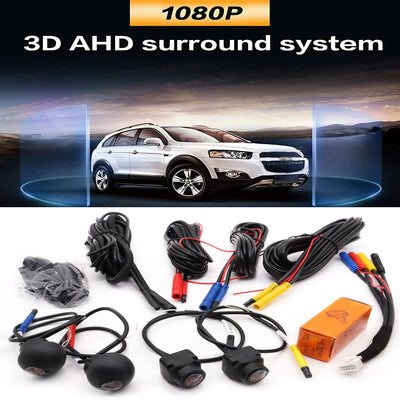 Car 1080P AHD 360 Camera Panoramic Surround View Right+Left+Front+Rear View Camera System for Android Auto Radio Night Vision - ActiveLifeTech