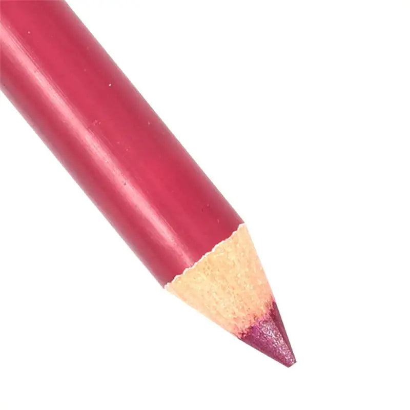 1PC Professioneller Holz-Lippenkonturstift, wasserdicht, für Damen, charmanter Lippenkonturstift, weicher Make-up-Stift, langlebiges Kosmetik-Werkzeug für Damen, 28 Farben