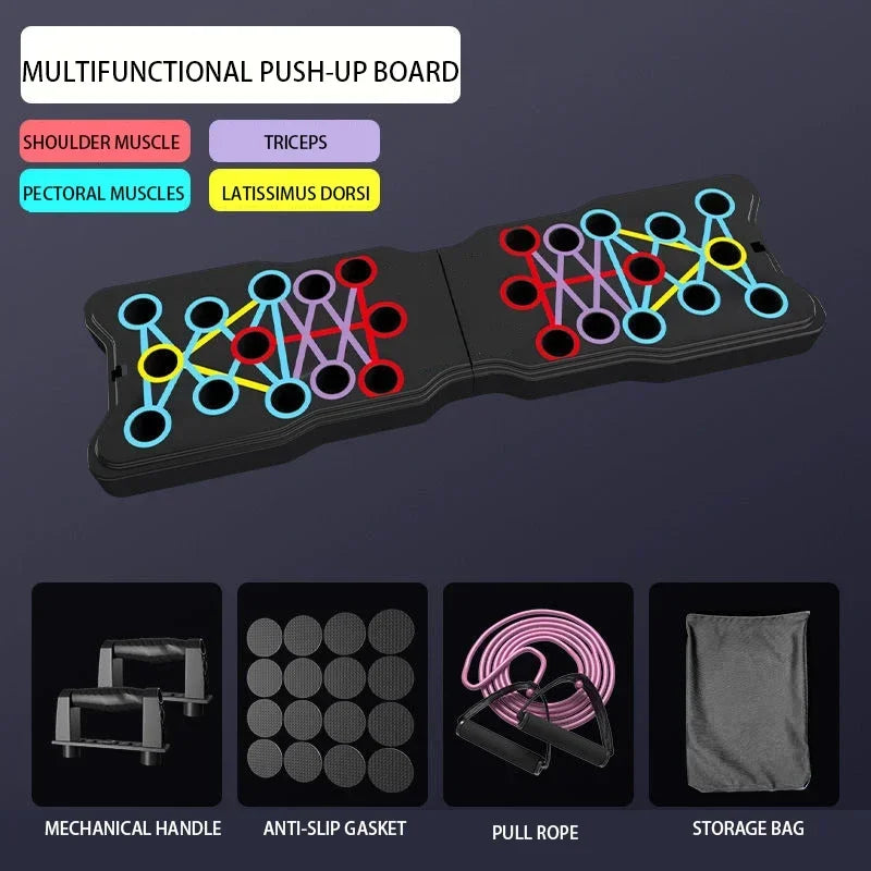 Multi-Function Push Up Board Foldable Push-Up Rack ABS Training Board Push Up Bars Exercise Men Fitness Equipment for Home Gym