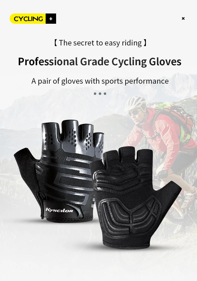 Gants de cyclisme de sport Gants de vélo à demi-doigts - Gants de vélo de montagne pour hommes et femmes Gants de vélo VTT Entraînement