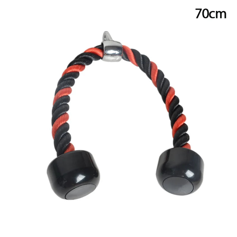 Gym Triceps Ropes Single Double Head Fitness Heavy Duty Pull Down Handles Back Arm Muscle Training Rope Pulley Cable Machine