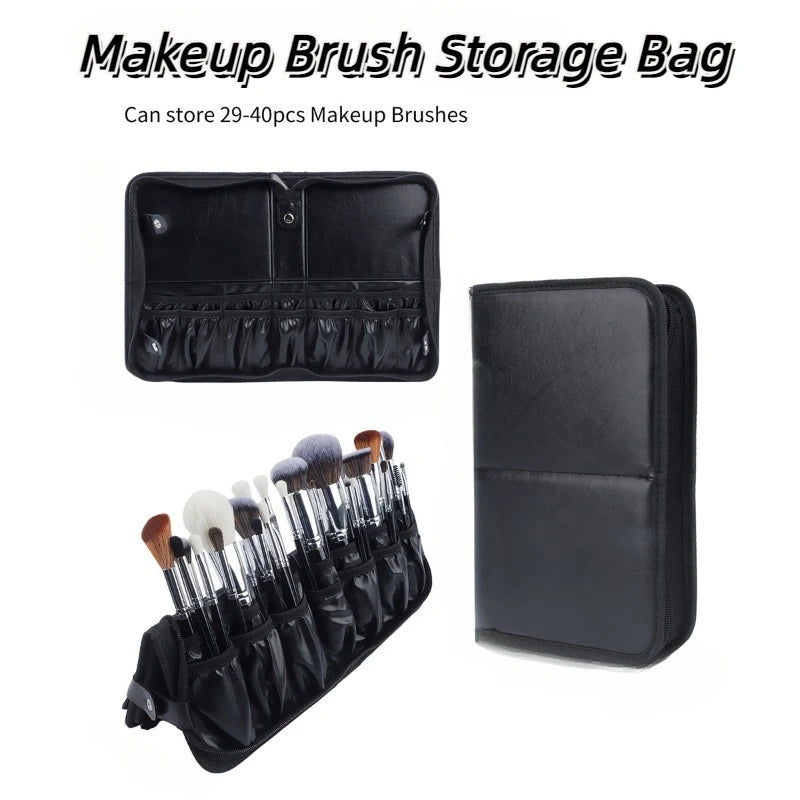 Faltbare Make-Up Pinsel Tasche 14/23/29 Löcher Make-Up Pinsel Werkzeuge Organizer Professionelle Kosmetische Lagerung Tasche Wasserdicht