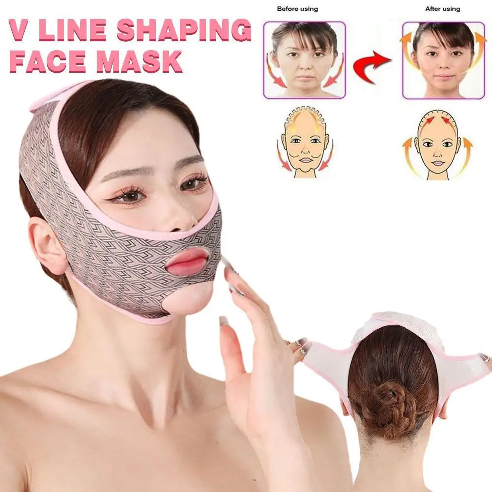 Kinn-Wangen-Schlankheitsbandage, V-Shaper, Schönheits-Facelifting, Sculpting, Schlafmaske, wiederverwendbarer Gesichts-V-Linien-Shaping-Werkzeuggürtel