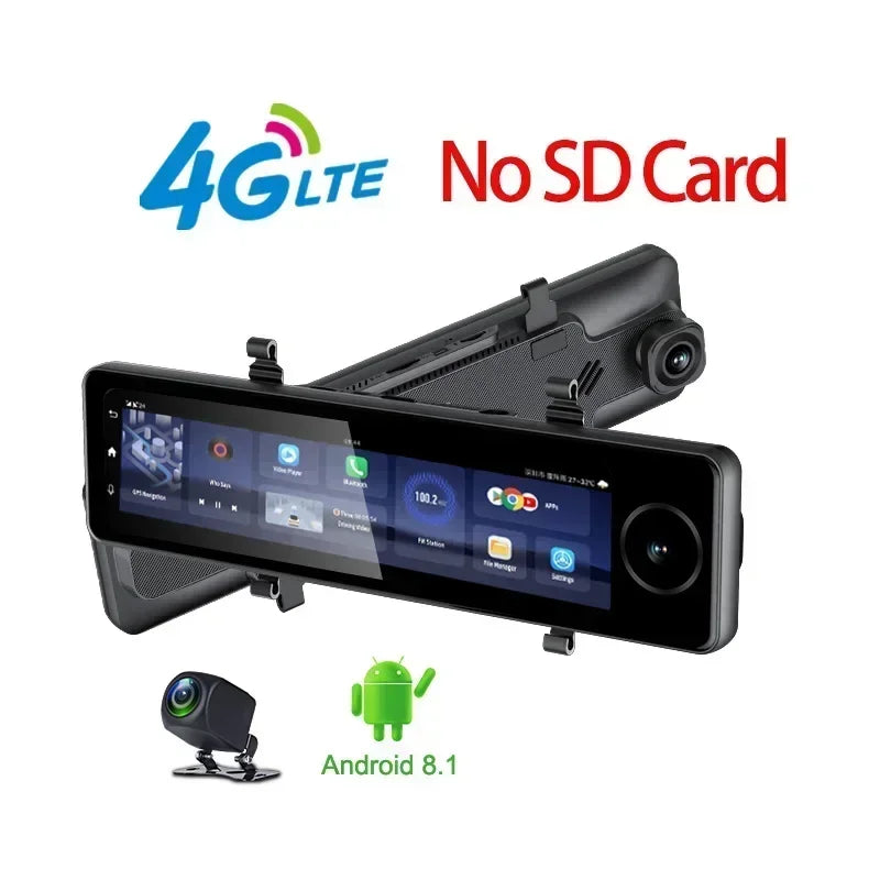 4G Video Recorder 3-CH Auto DVR ADAS Android 8.1 Rückspiegel 1080P Spezielle Halterung Auto 11 