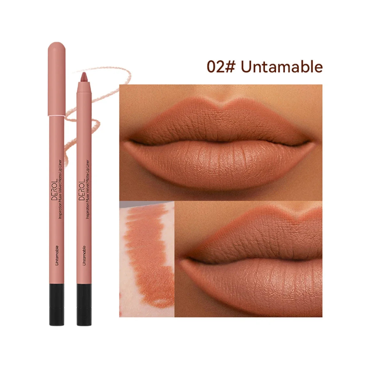 Wasserfester Lipliner-Stift, sexy rot, matt, Konturtönung, Lipliner, langanhaltend, Antihaft-Becher, Nude-Lippenstift, Lippen-Make-up, Kosmetik