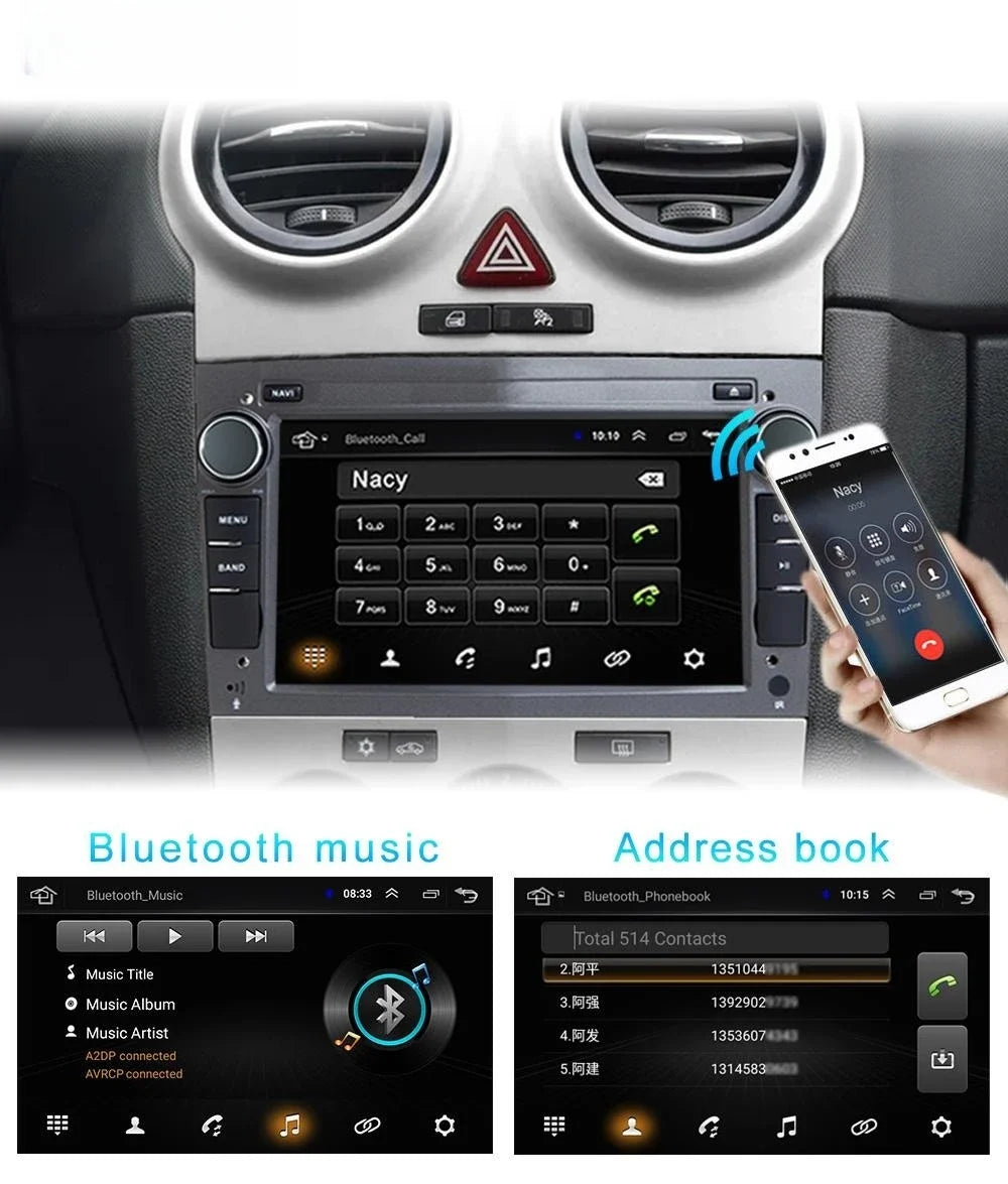 Car Radio For Opel Astra H J Vectra Vauxhall Antara Zafira Corsa C D Vivaro Meriva Veda Multimedia Android Auto 2Din Carplay IPS