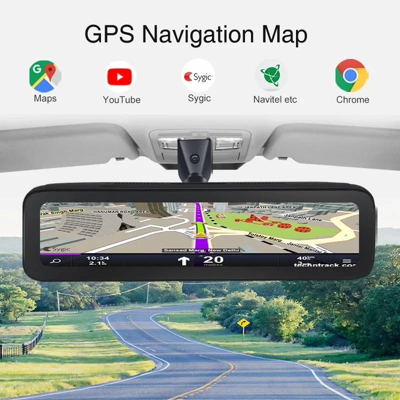 4G Android 2 GB + 32 GB Dash Cam 4 Objektiv 360 ° 11,25 