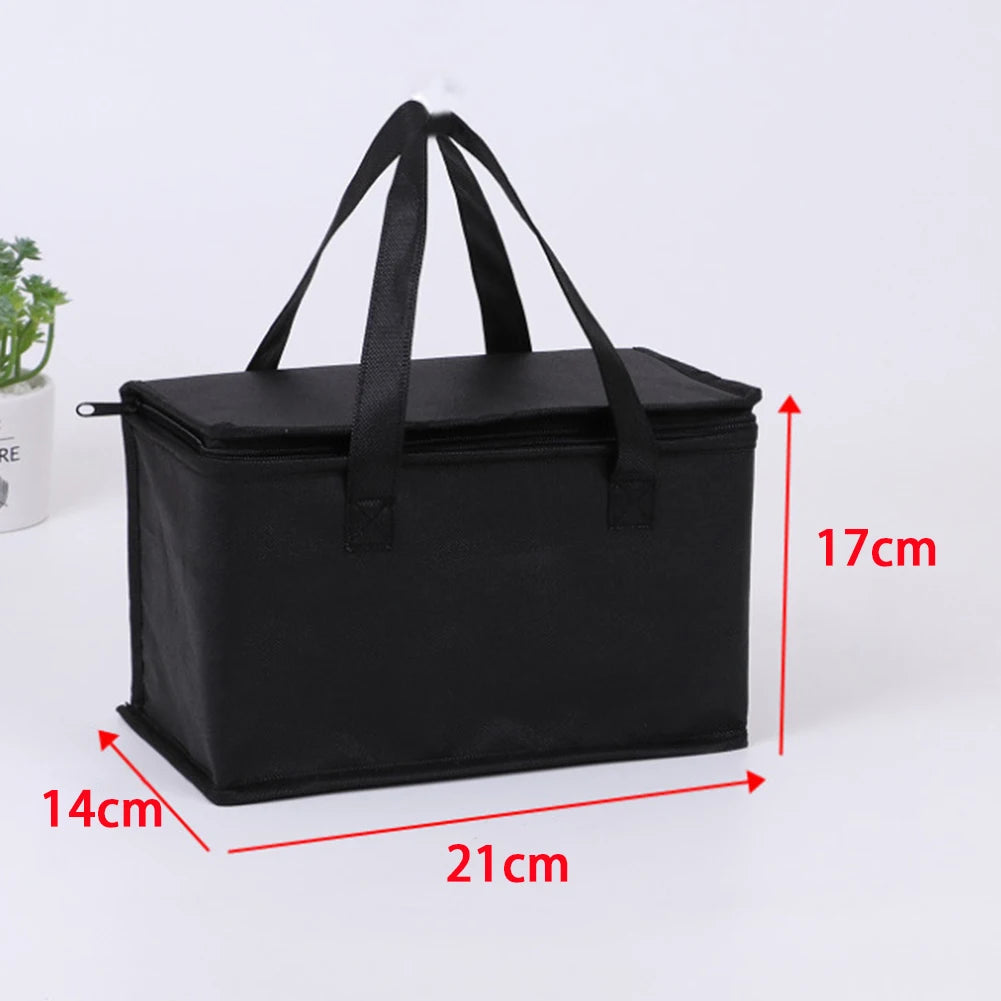 Food Thermal Bag Picnic Bag Cookware Storage Bag with Handle Portable Lunch Bag Beer Delivery Bag for Family Outdoor Activities